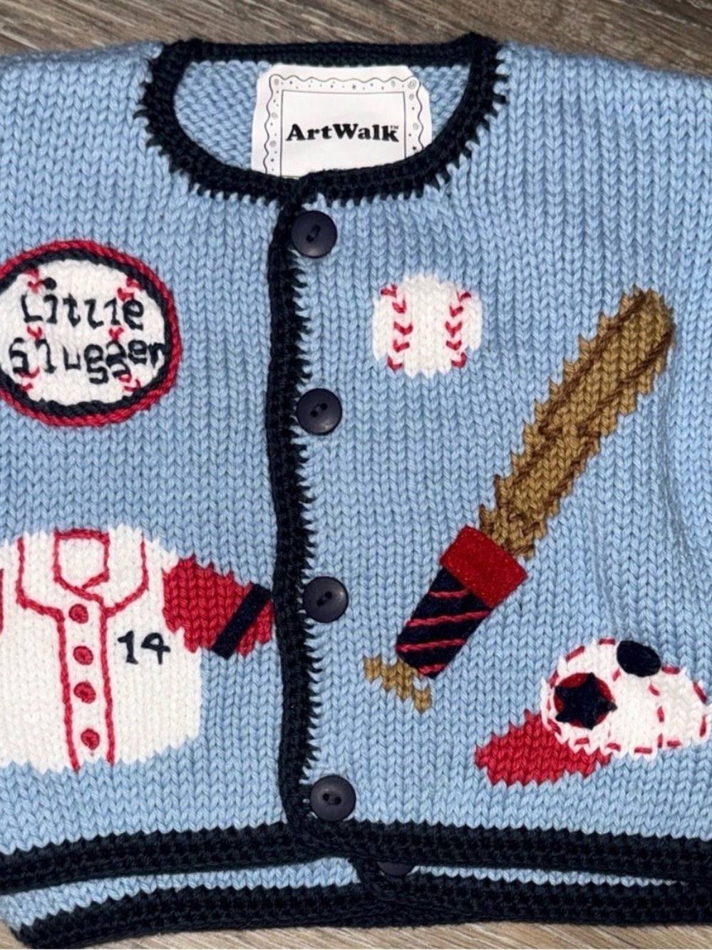 Artwalk Light Blue Sports Knit Cardigan